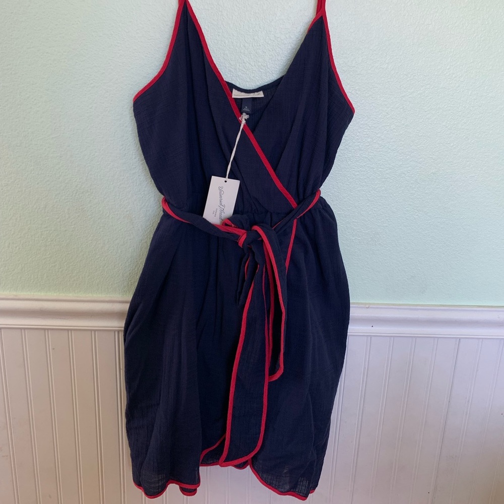 Navy wrap dress
